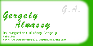 gergely almassy business card